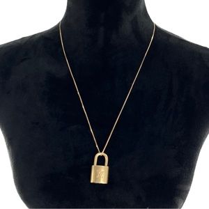 Authentic Louis Vuitton Brass Lock #317 No Key with After Market Box Chain 24”